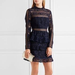 Self-Portrait Ava Guipure Lace Mini Dress - Sz 6